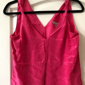 Banana Republic 100% silk bright pink tank size 6